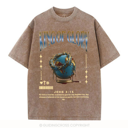 King Of Glory Christian Washed T-Shirt
