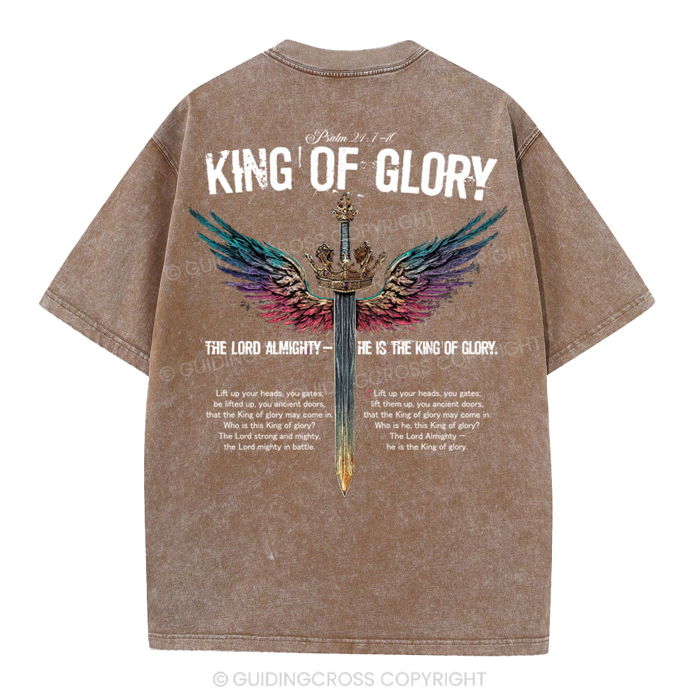 King Of Glory Christian Washed T-Shirt