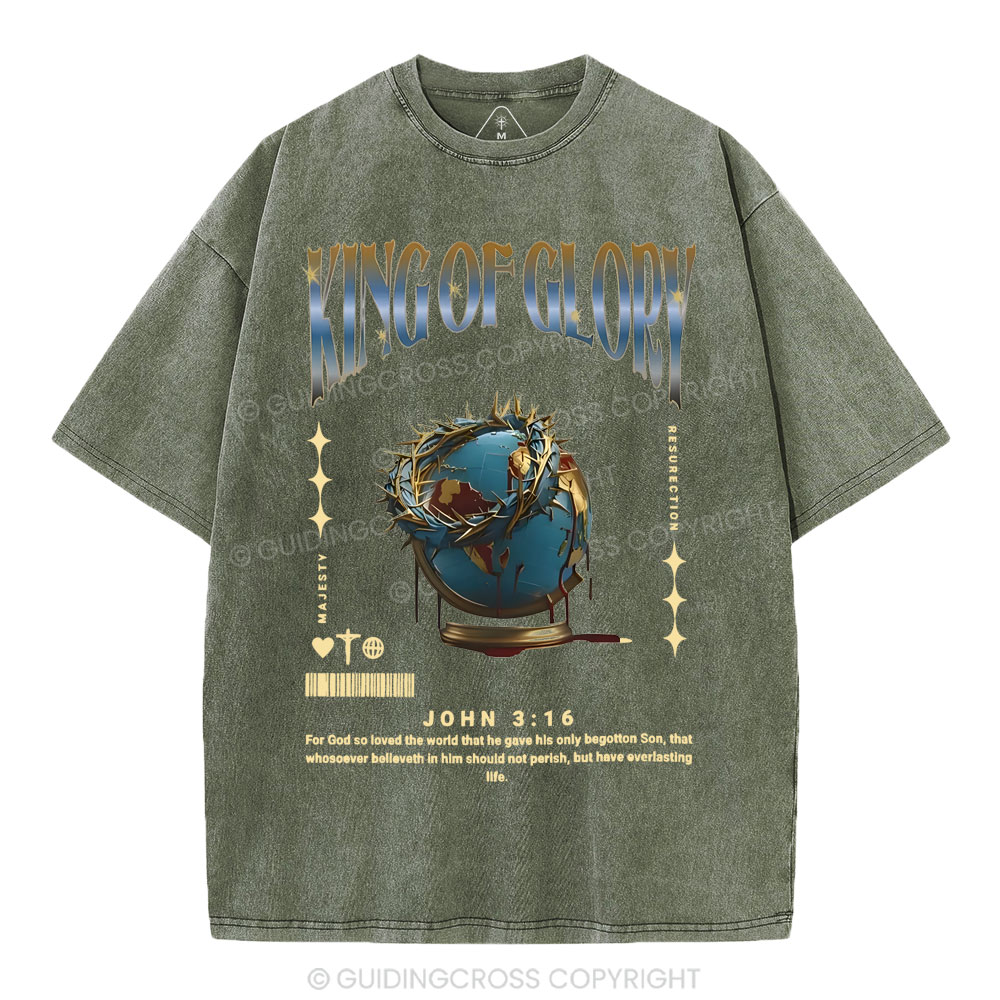 King Of Glory Christian Washed T-Shirt