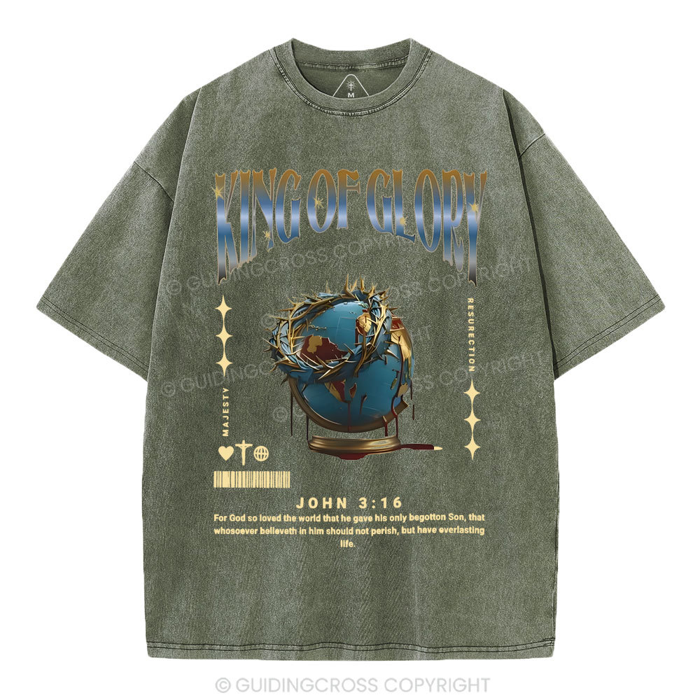 King Of Glory Christian Washed T-Shirt