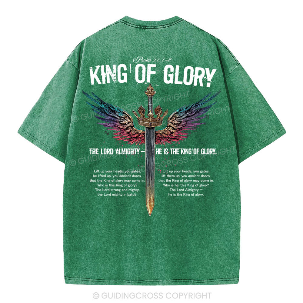 King Of Glory Christian Washed T-Shirt