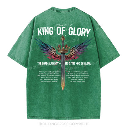 King Of Glory Christian Washed T-Shirt