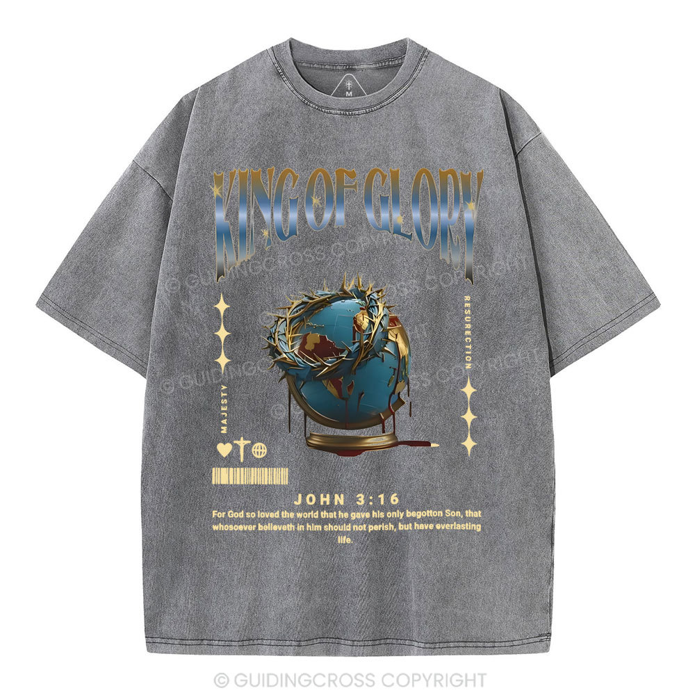 King Of Glory Christian Washed T-Shirt