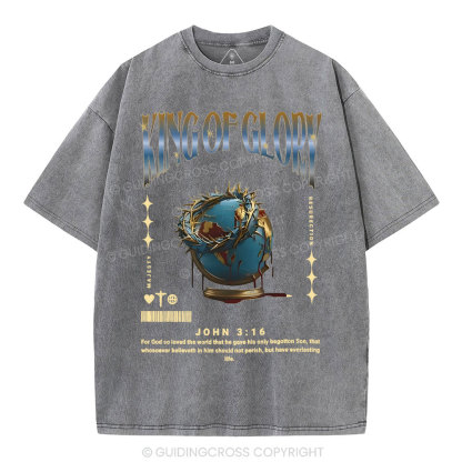 King Of Glory Christian Washed T-Shirt
