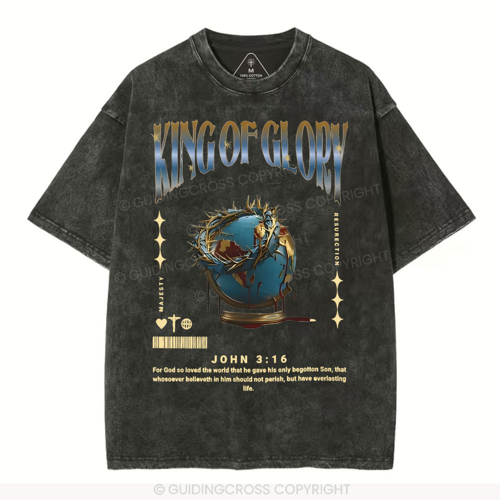 King Of Glory Christian Washed T-Shirt