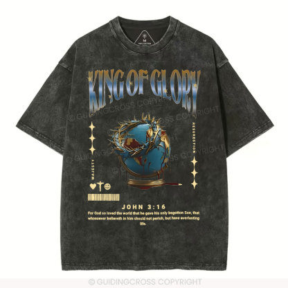 King Of Glory Christian Washed T-Shirt