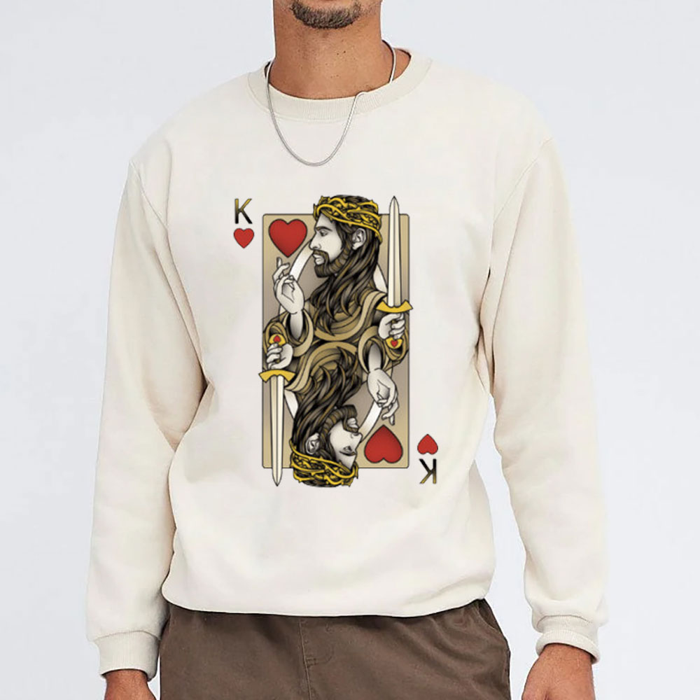 King Of Hearts Christian Washed Sweatshirt