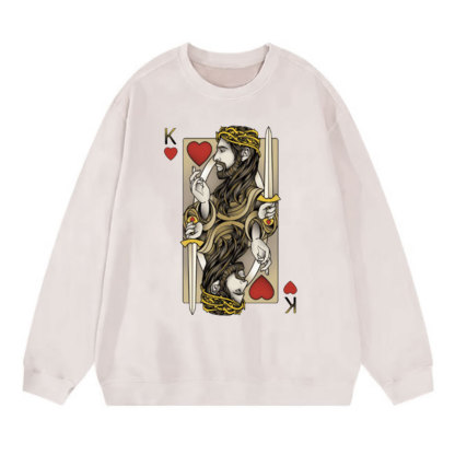 King Of Hearts Christian Washed Sweatshirt
