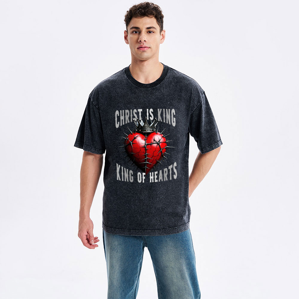 King Of Hearts Christian Washed T-Shirt