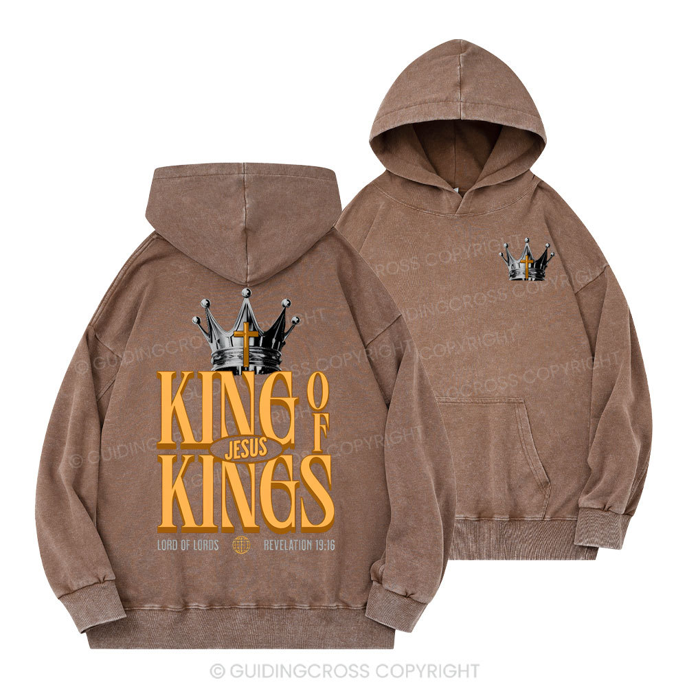 King Of Kings Chrisian Washed Hoodie