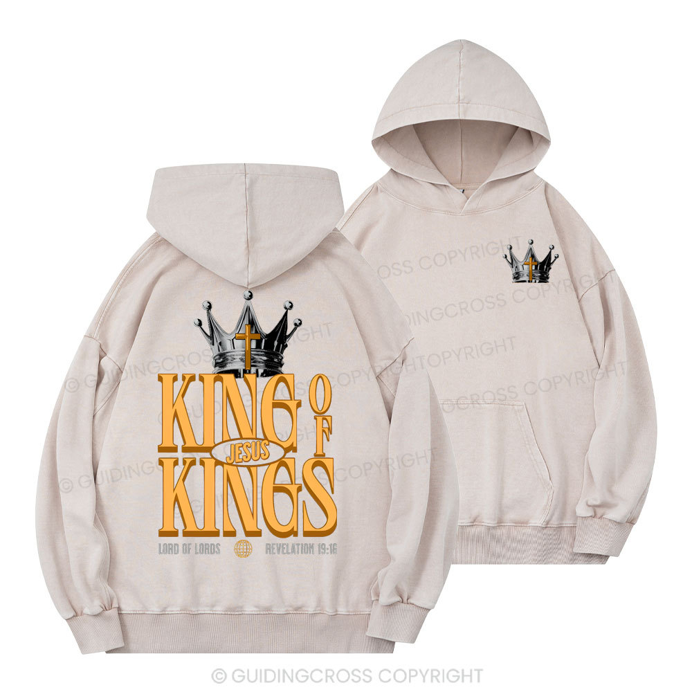 King Of Kings Chrisian Washed Hoodie