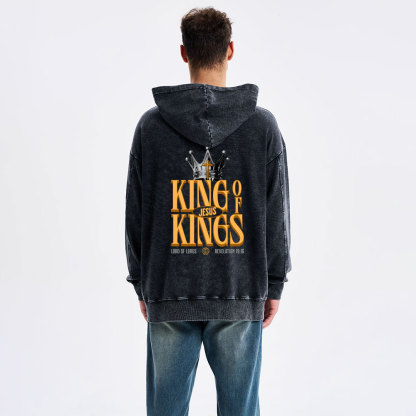 King Of Kings Chrisian Washed Hoodie