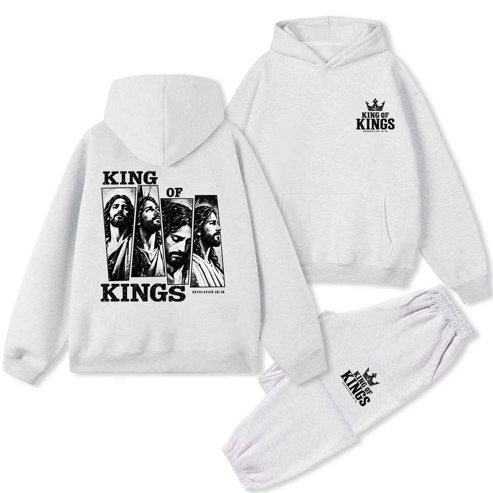 King Of Kings Christian Premium Fleece Hoodie Set 