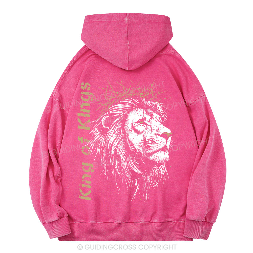 King Of Kings Christian Washed Hoodie