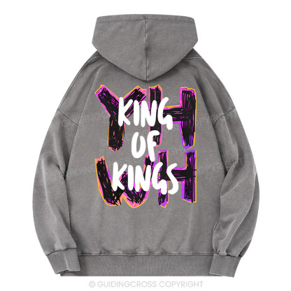 King Of Kings Christian Washed Hoodie