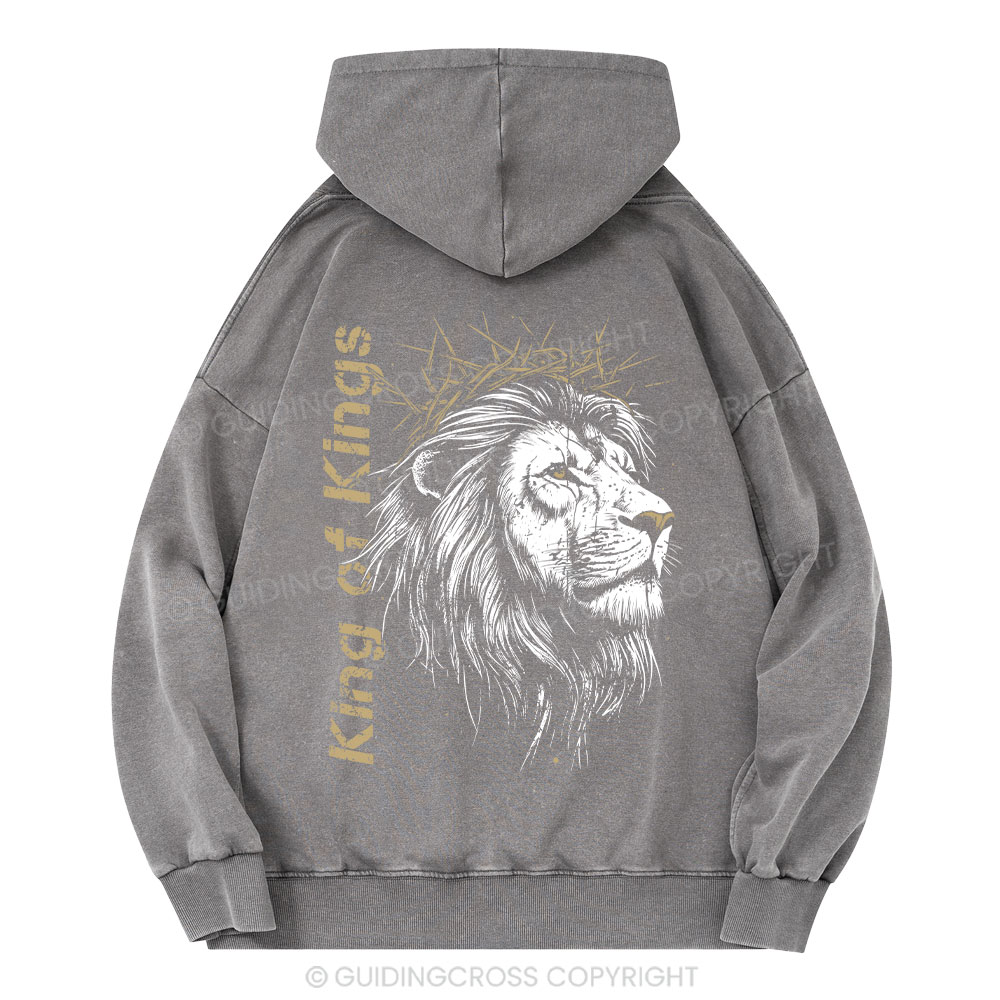 King Of Kings Christian Washed Hoodie