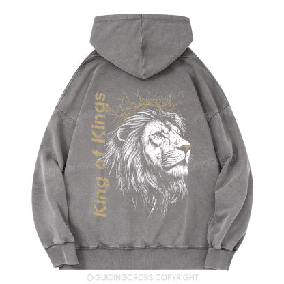 King Of Kings Christian Washed Hoodie
