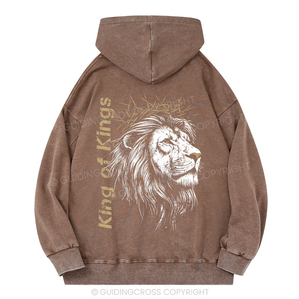 King Of Kings Christian Washed Hoodie