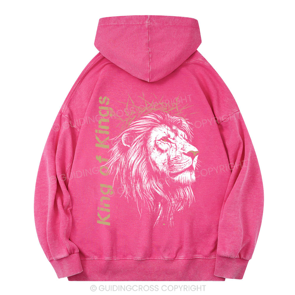 King Of Kings Christian Washed Hoodie