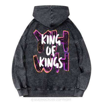 King Of Kings Christian Washed Hoodie
