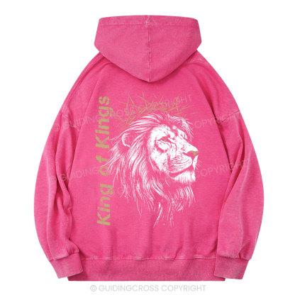 King Of Kings Christian Washed Hoodie