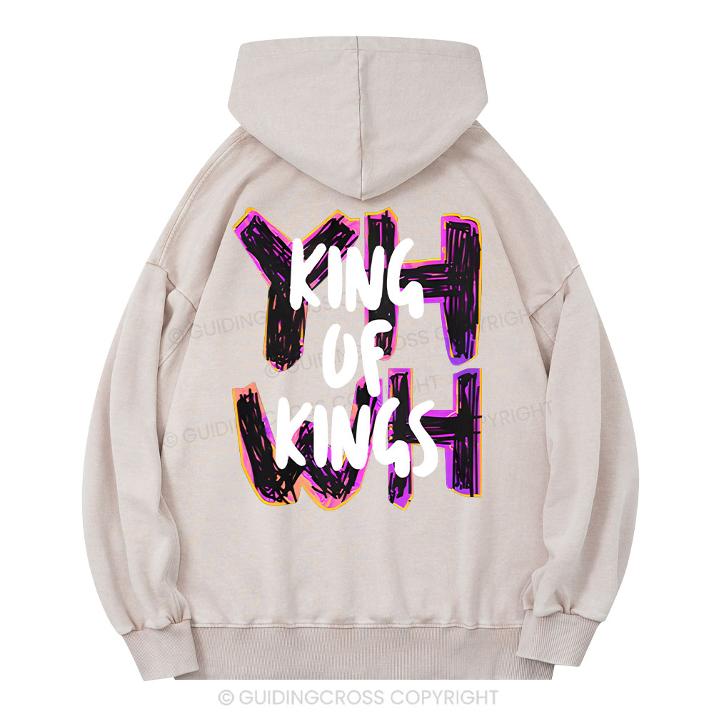 King Of Kings Christian Washed Hoodie