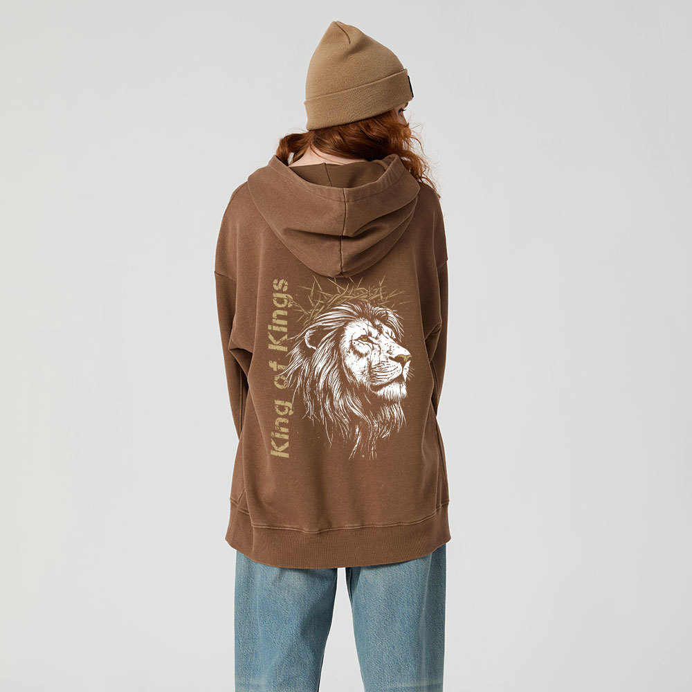 King Of Kings Christian Washed Hoodie