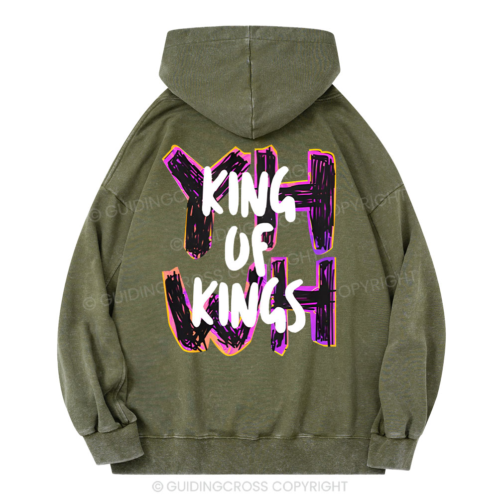King Of Kings Christian Washed Hoodie