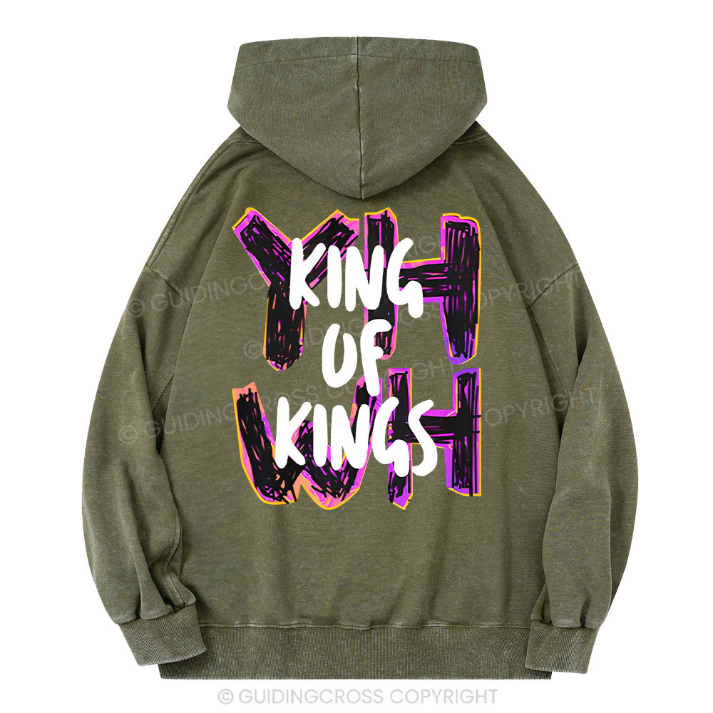 King Of Kings Christian Washed Hoodie