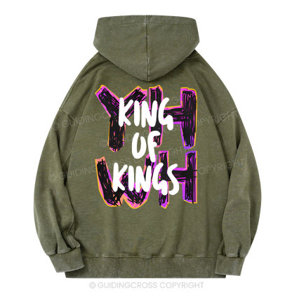 King Of Kings Christian Washed Hoodie