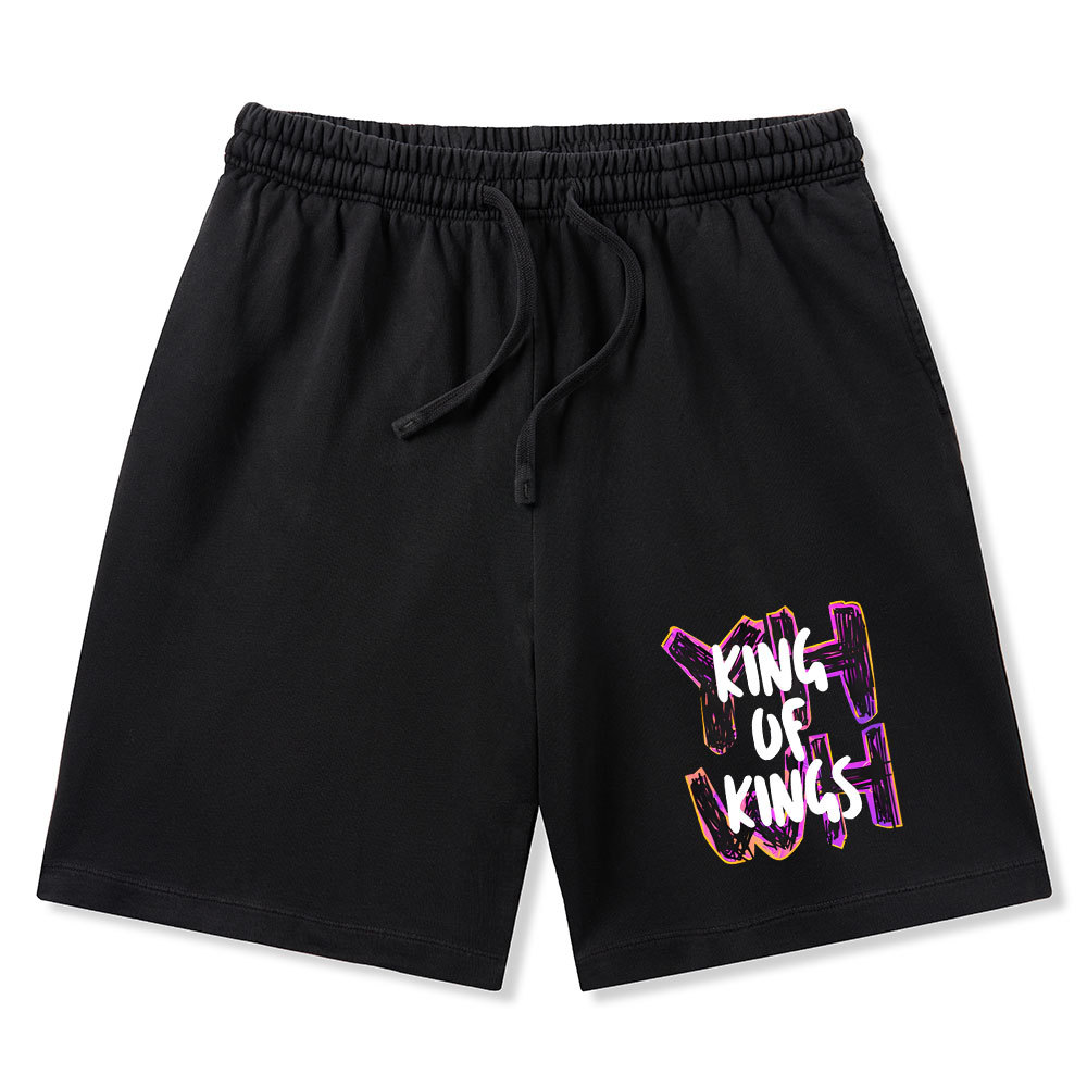 King Of Kings Christian Washed Shorts