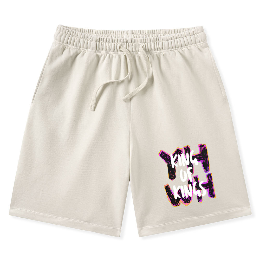 King Of Kings Christian Washed Shorts