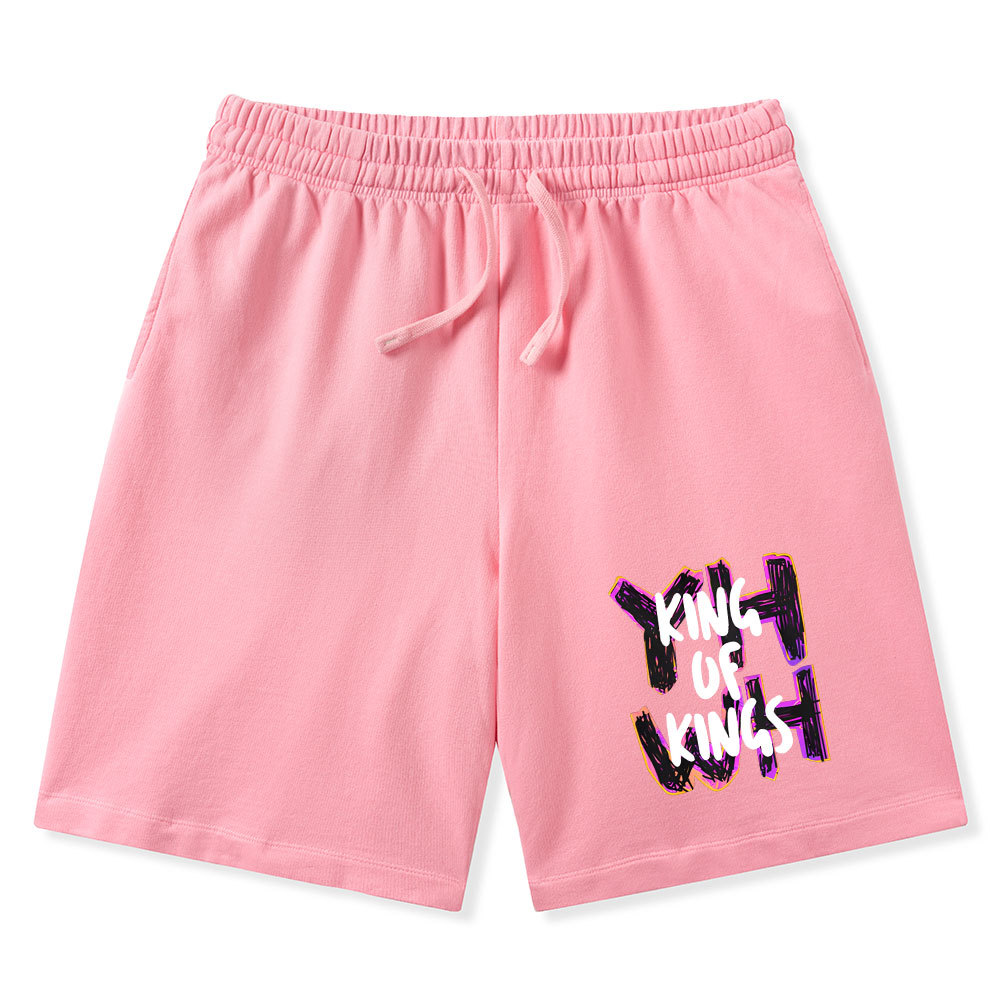 King Of Kings Christian Washed Shorts