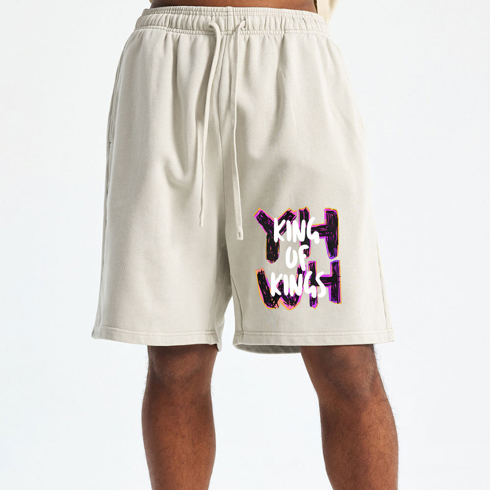 King Of Kings Christian Washed Shorts