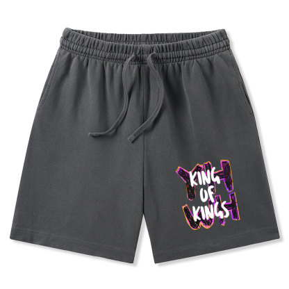King Of Kings Christian Washed Shorts