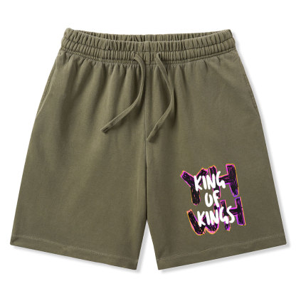 King Of Kings Christian Washed Shorts