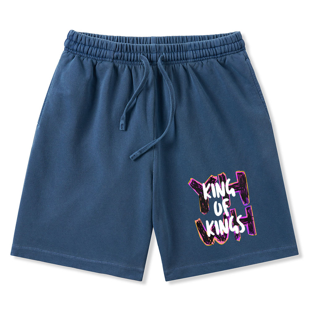 King Of Kings Christian Washed Shorts