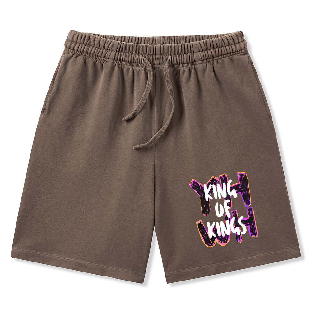 King Of Kings Christian Washed Shorts