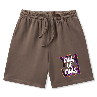 King Of Kings Christian Washed Shorts
