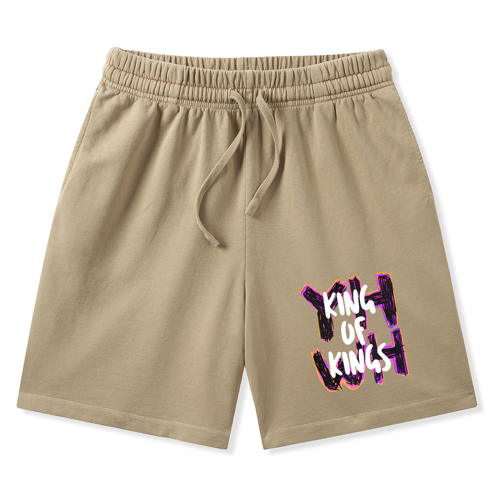 King Of Kings Christian Washed Shorts
