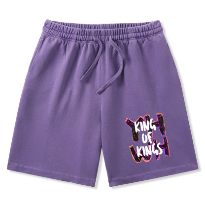 King Of Kings Christian Washed Shorts