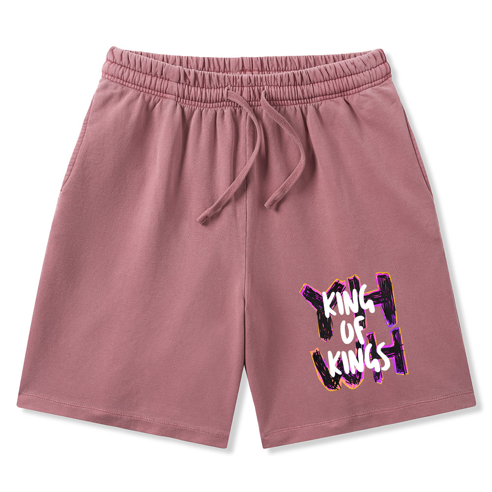 King Of Kings Christian Washed Shorts