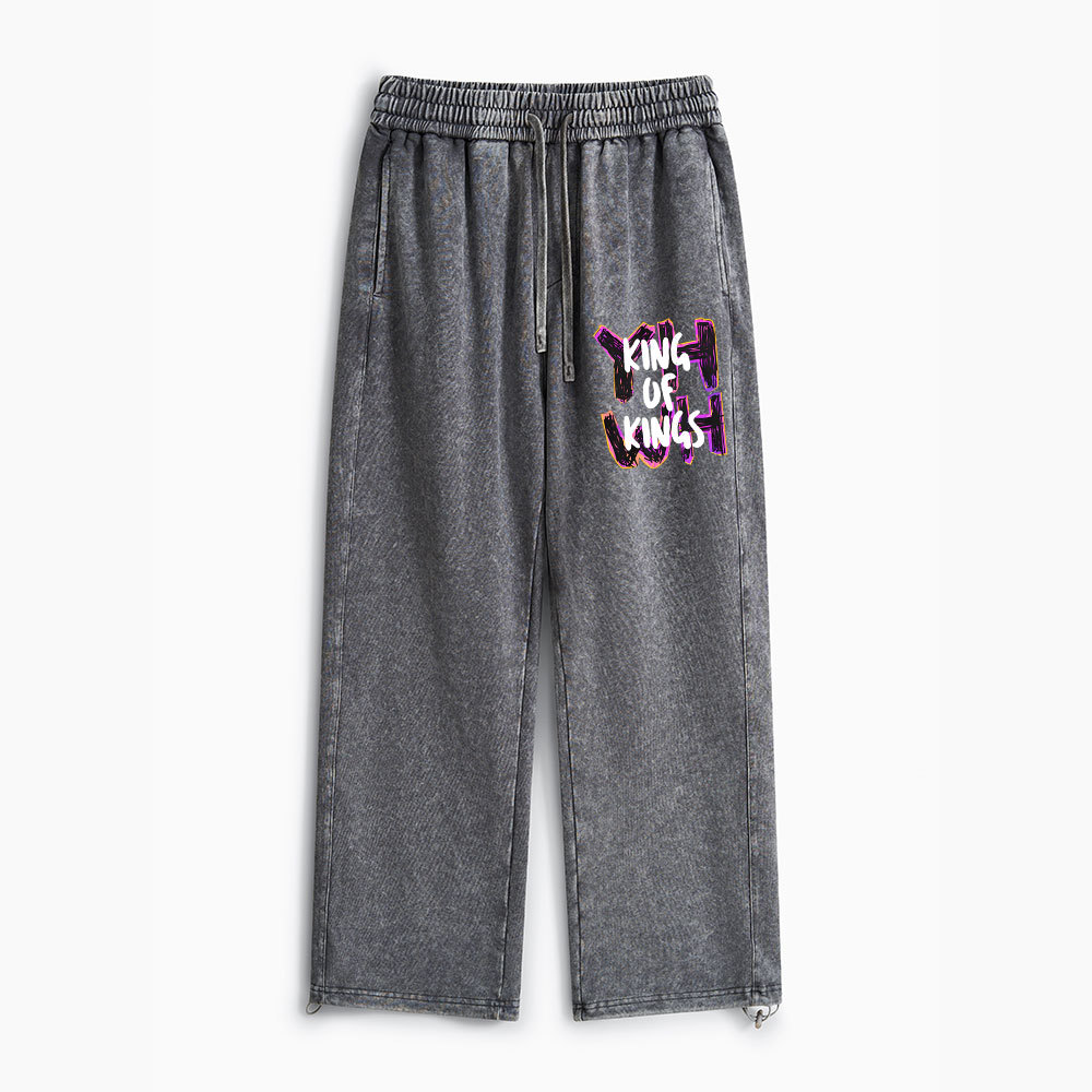 King Of Kings Christian Washed Sweatpants