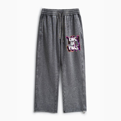 King Of Kings Christian Washed Sweatpants