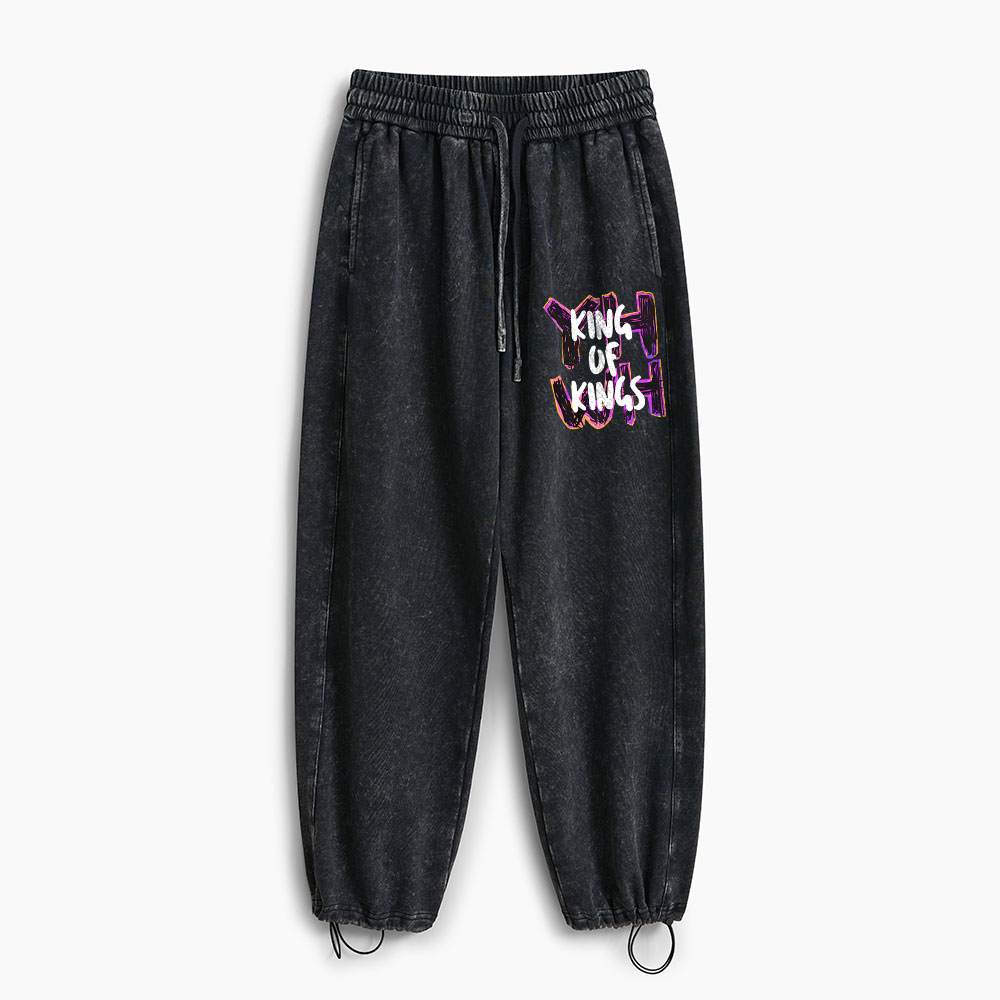 King Of Kings Christian Washed Sweatpants