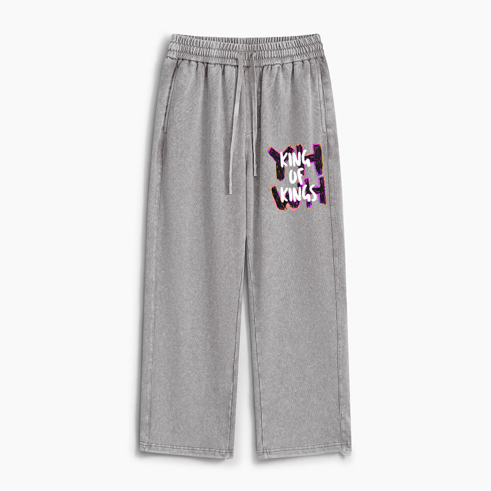 King Of Kings Christian Washed Sweatpants