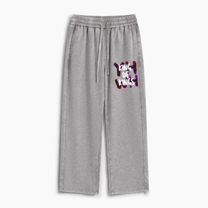 King Of Kings Christian Washed Sweatpants