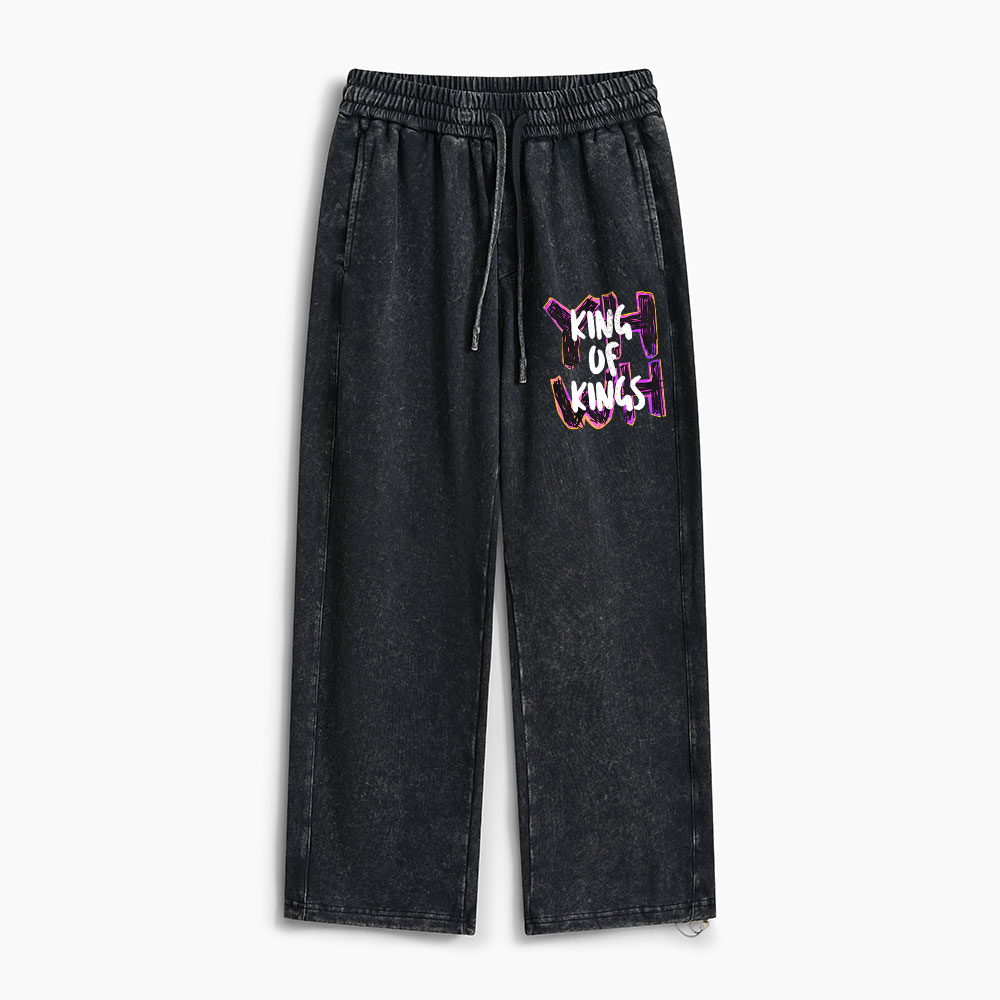 King Of Kings Christian Washed Sweatpants
