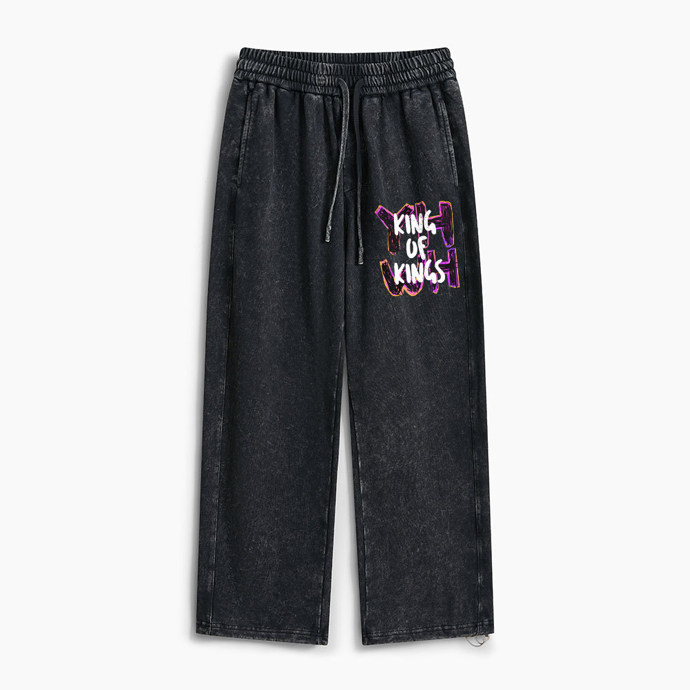 King Of Kings Christian Washed Sweatpants
