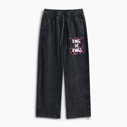 King Of Kings Christian Washed Sweatpants